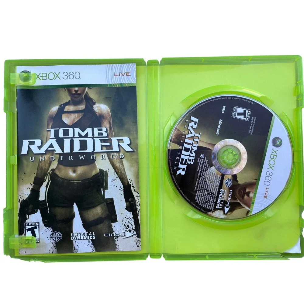 Tomb Raider Underworld Xbox 360 Live Microsoft 2008 NTSC Complete w Manual CIB